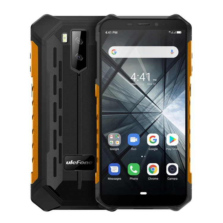 

Orange Ulefone Armor X3 Rugged Phone IP68 Waterproof Dustproof Shockproof Wholesale OEM Customized