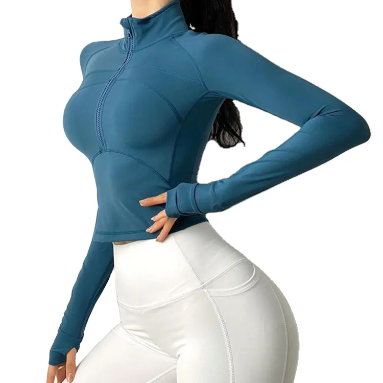 

Cool Guys Gym Wear Tops Plain Long Sleeve T Shirts Half Zipper Jackets with Thumb Hole, As shown