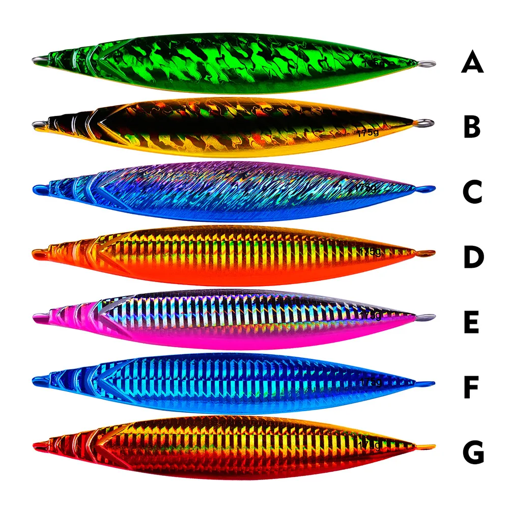

Leurre De Peche Metal Fishing Lure 175g 15cm Isca Artificial Spinnerbait Slow Pitch Jig Lure Casting Bait Vertical Jigging Lure, 7 colors