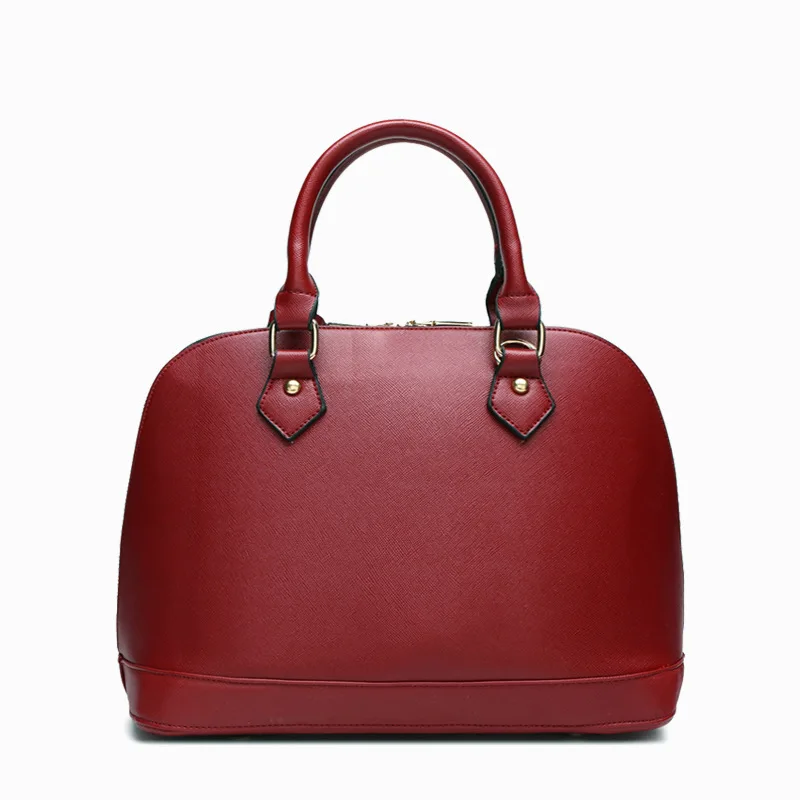 

Bolsos de mujer de marca leather simple solid color shell cowhide shoulder trend messenger bag fashion handbags, As pictures