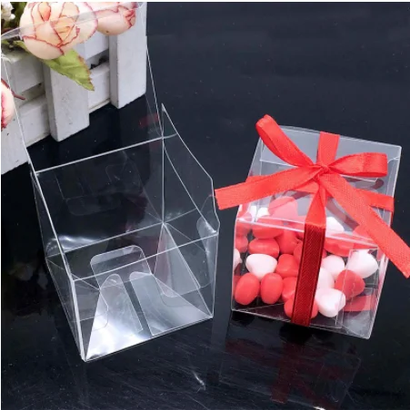 pvc塑料礼品盒透明生日派对喜好礼品包装纪念品盒婚礼清脆悦耳的糖果