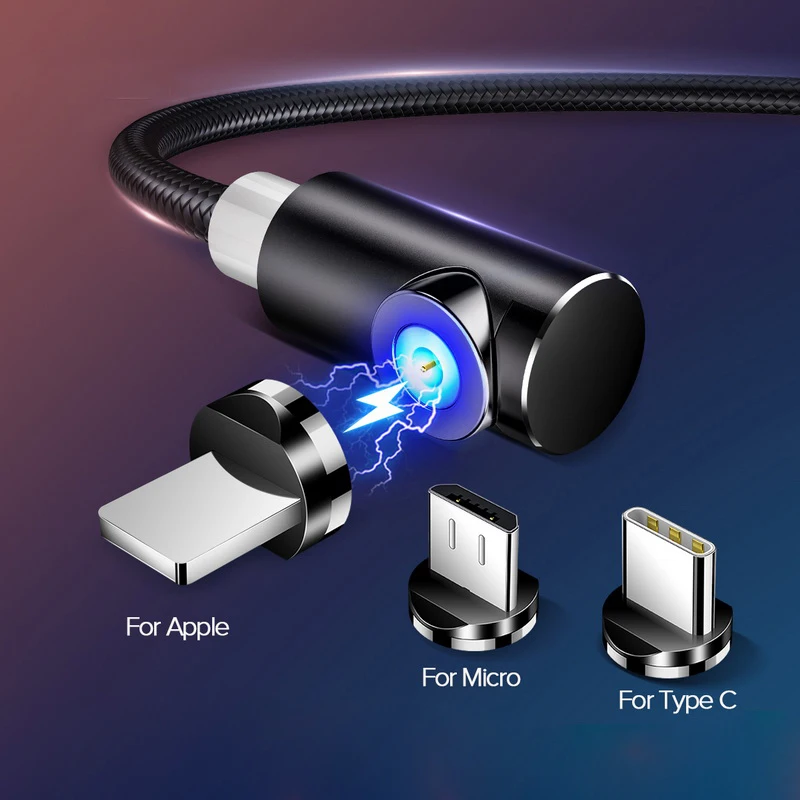 

Magnetic Cable Type Charger for Android Iphone Phones Fast Charging Magnet Charge Wire Cord Data B Micro Usb To Usb C Adapter