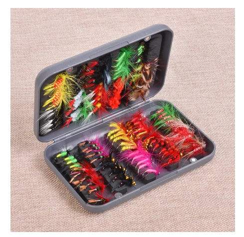 

Lifelike Soft Feather Hook Fly Insect Fake Lure bionic fishing lure set