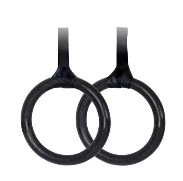 

Durability Gymnastic Rings with Adjustable 15ft Long Straps Pull-Ups and Dips, Black/red/green