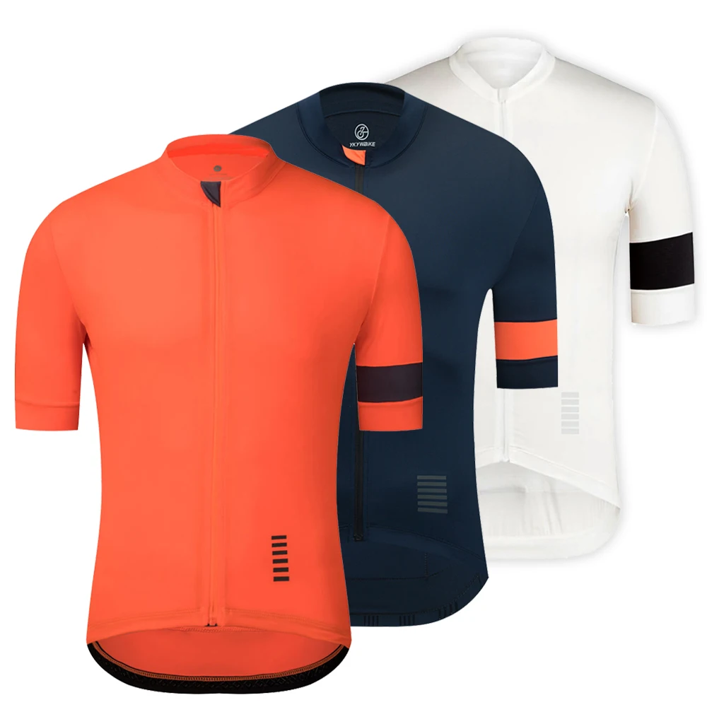 

Pro team Summer Short Sleeve Man Downhill MTB Bicycle Clothing Quick Dry Bike Shirt Cycling Jersey, Orange,white,darkblue