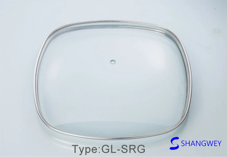 Glass Lid Manufacturer Oem Size Square Oval Tempered Glass Lid For