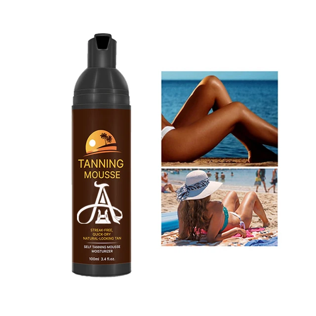 

AH Self Tanner Natural Sunless Instant Dark Sun Tanning Mousse for Bronzing Golden Tan