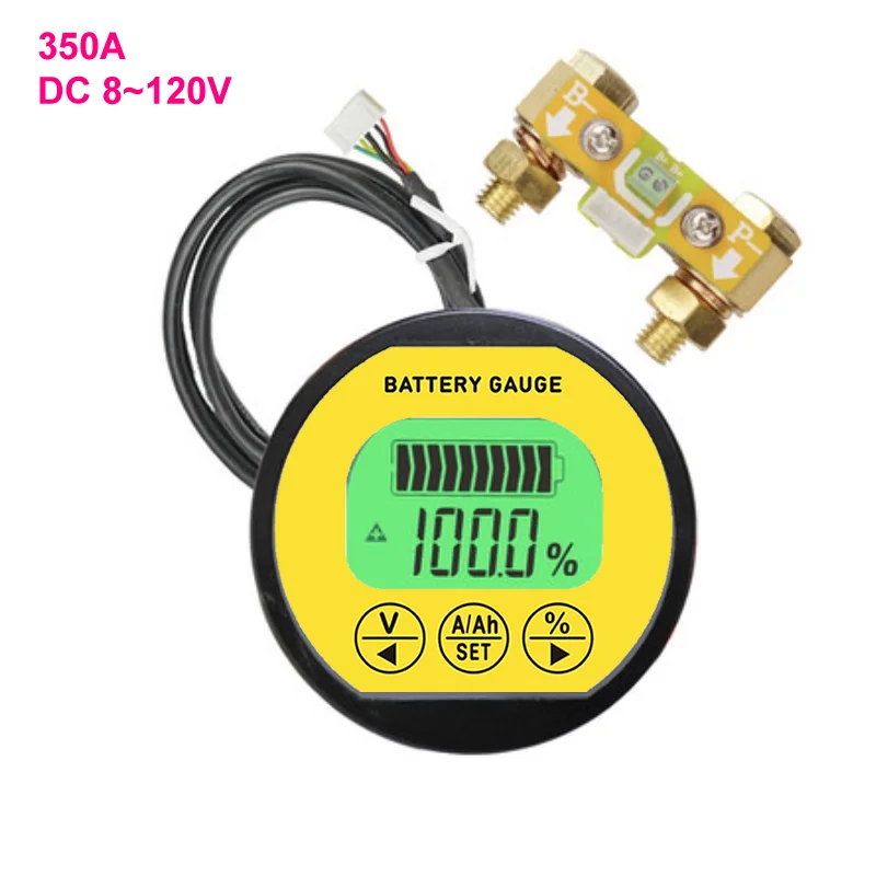 

0-80V Vehicle Battery Gauge 100A Tester Voltage Current Gauge Motorhome Battery Capacity Monitor Ammeter Voltmeter