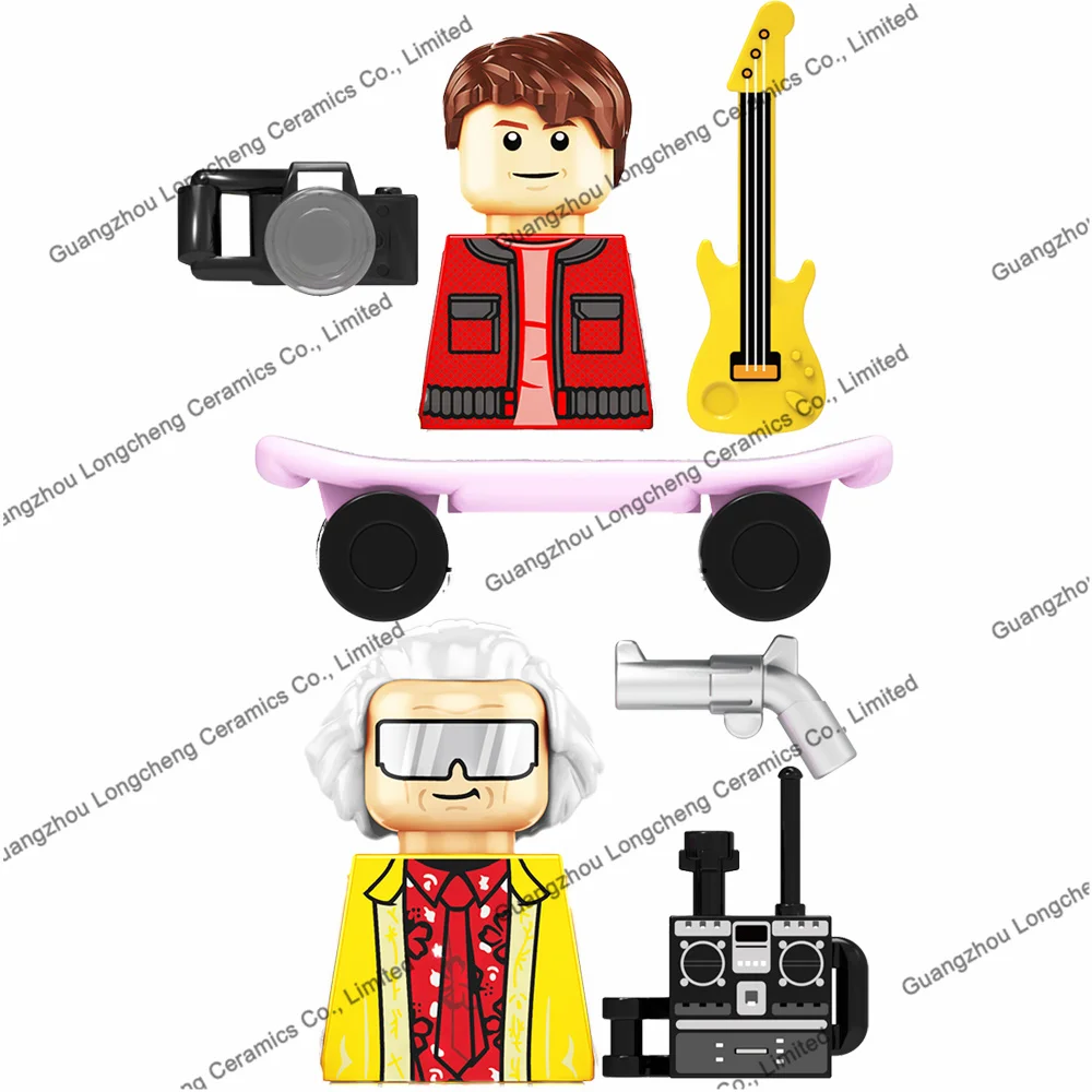 

Back To The Future Marty McFly Doctor Brown Mini Puzzled Building Block Action Figures Children's Educational Toys KF1931 KF1932