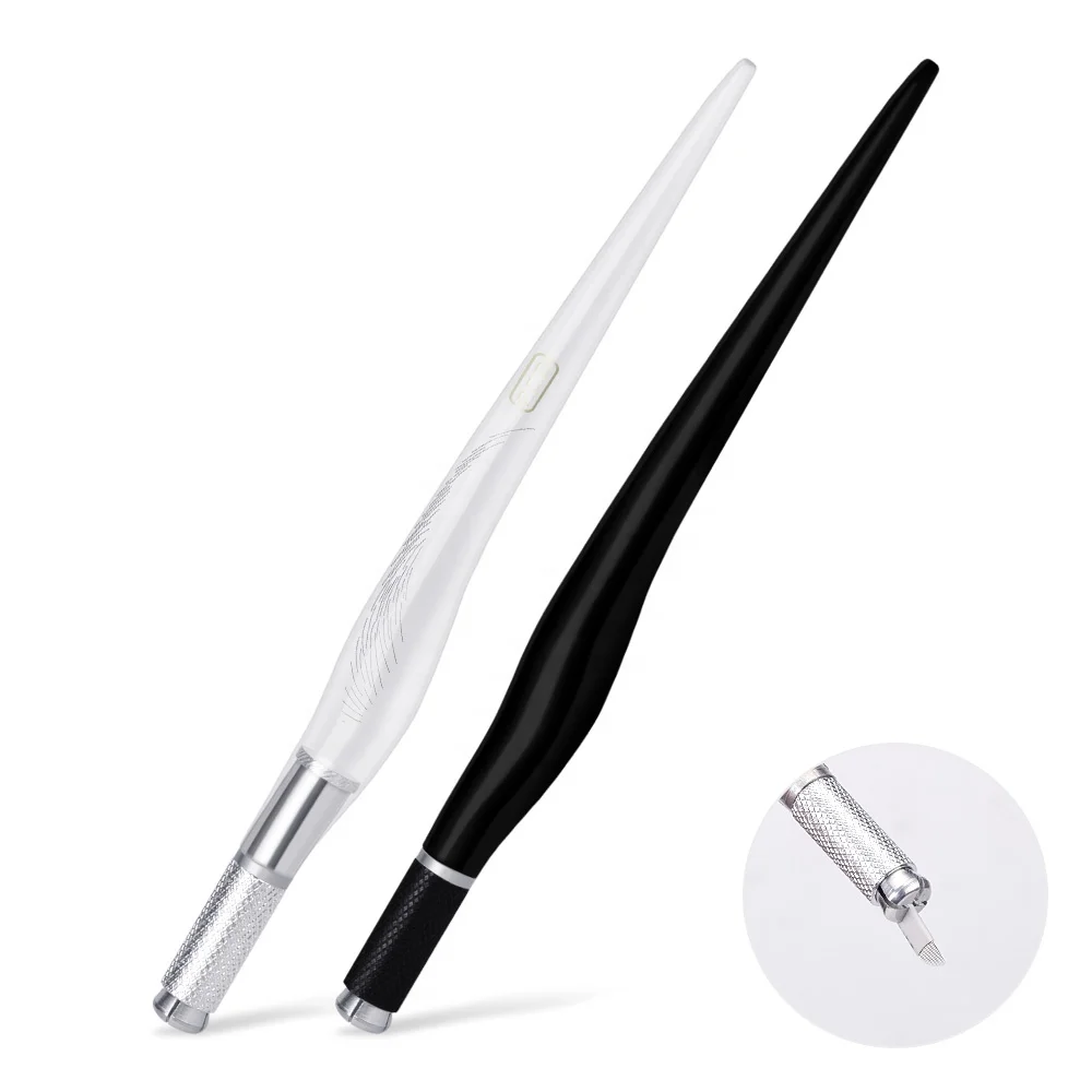 

Microblading tebori Pen Microblade Needle Holder eyebrow Permanent Makeup Manual Tattoo Pen, Transparent,black