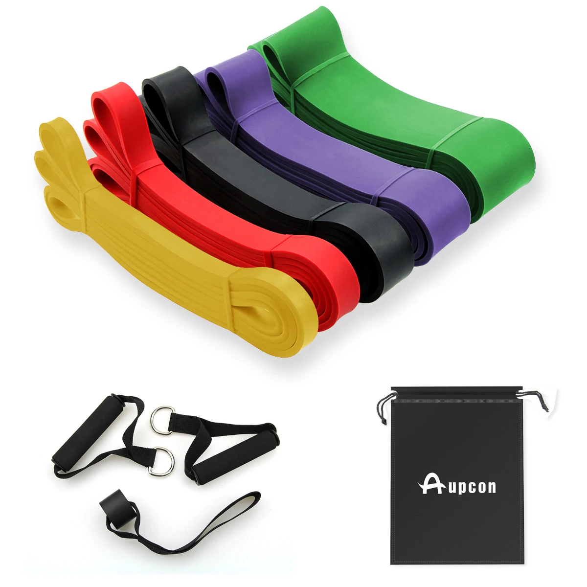 

Thick Latex Pull Up Assist Bands Heavy Duty Resistance Band Mobility & Powerlifting Exercise Bands, Yellow/red/black/purple/green