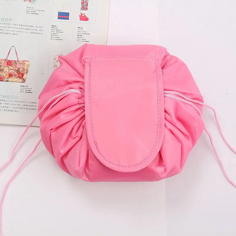 

Bagsplaza Hot Sale Women Polyester Capacity Lazy Drawstring Cosmetic Bag Travel Storage Pouch Makeup Bag