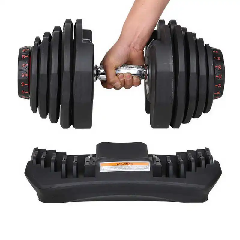 

Gym or Home Use Fitness Equipment 24kg 40kg Adjustable Dumbbell for Sale, Red+black/yellow+black/purple+black/all black