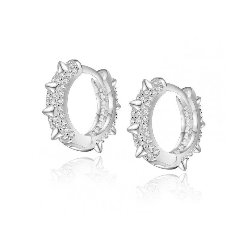 

S925 sterling silver micro-inlaid personality diamond-studded earrings for wholesale