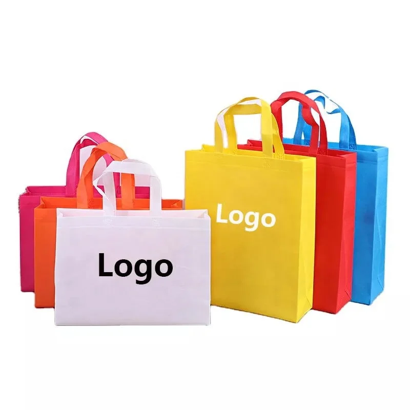 

Factory Custom Logo Reusable promotional non-woven fashion shopping carry bags non woven eco bags wholesale