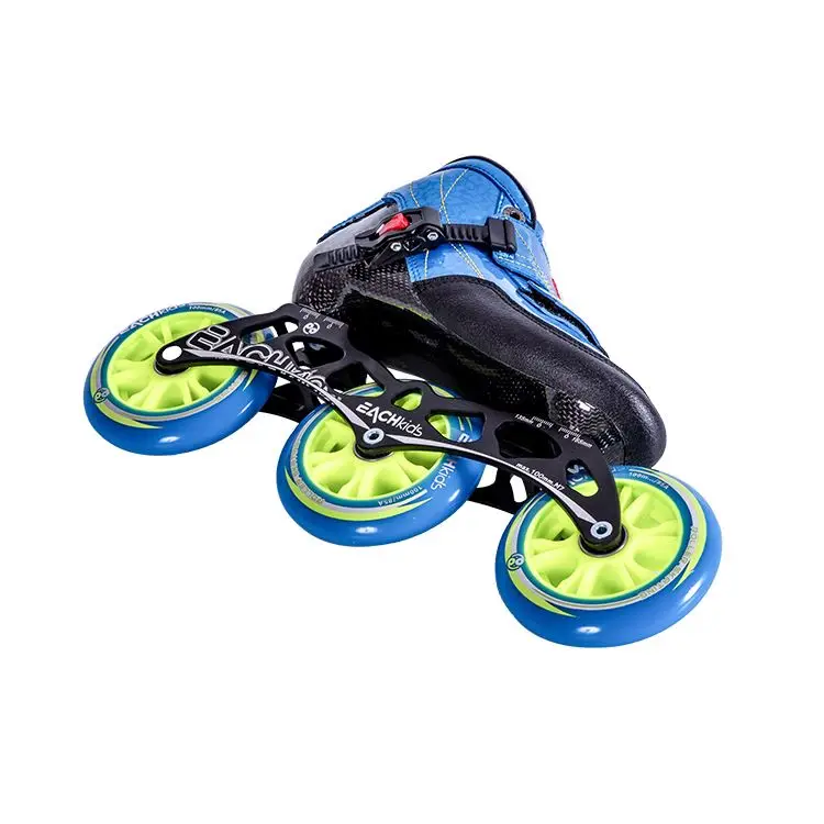 

Best carbon fiber Roller Skate 3 wheels Quad Roller Skate Shoes Speed Roller Skates For Kids, Blue/black,pink/black
