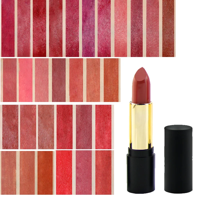 

Beauty Round Tube 30colors Waterproof High Pigment Matte Velvet Vegan Lipstick Private Label