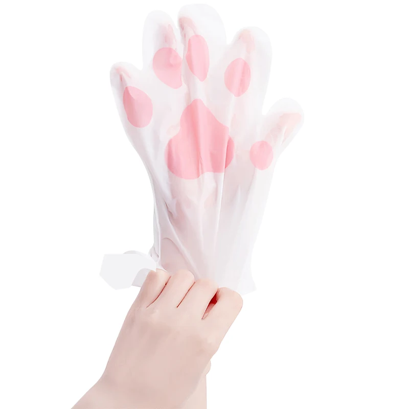 

Free Sample Amazon Hot Selling Organic Collagen Cosmetic Hand Glove Hand Mask Pack, Transparent