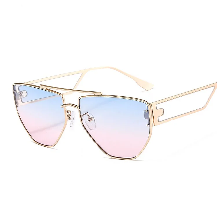 

Small Cuttle Fish Metal Frame Sunglasses Unique Sport Luxury Visor Sunglasses