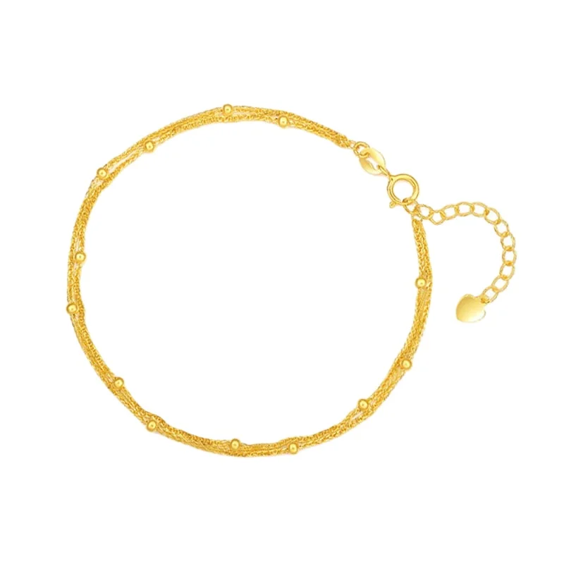 

Luxury Fashion AU750 Solid Pure 18K Gold Chain Bracelet Jewelry Women Ladies Female Bridal Engagement Wedding Bracelets