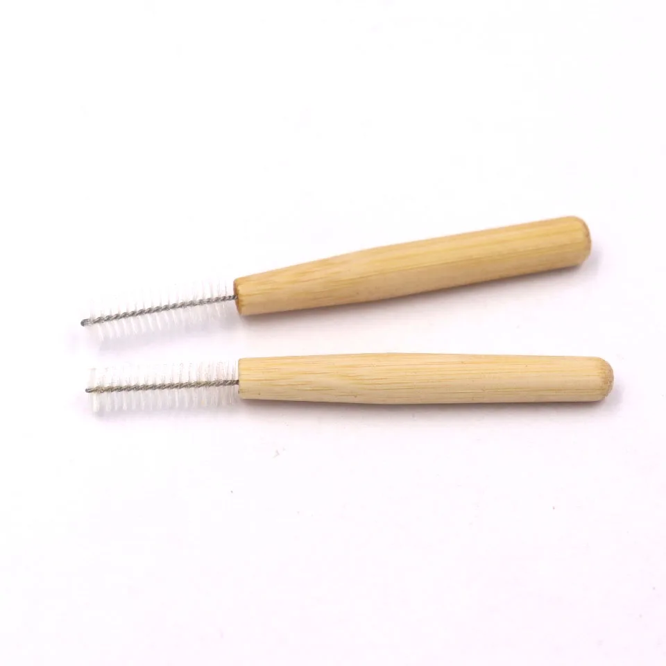 Eco Friendly Biodegradable Bamboo Interdental Brush 0.4mm/0.5mm/0.6mm/0