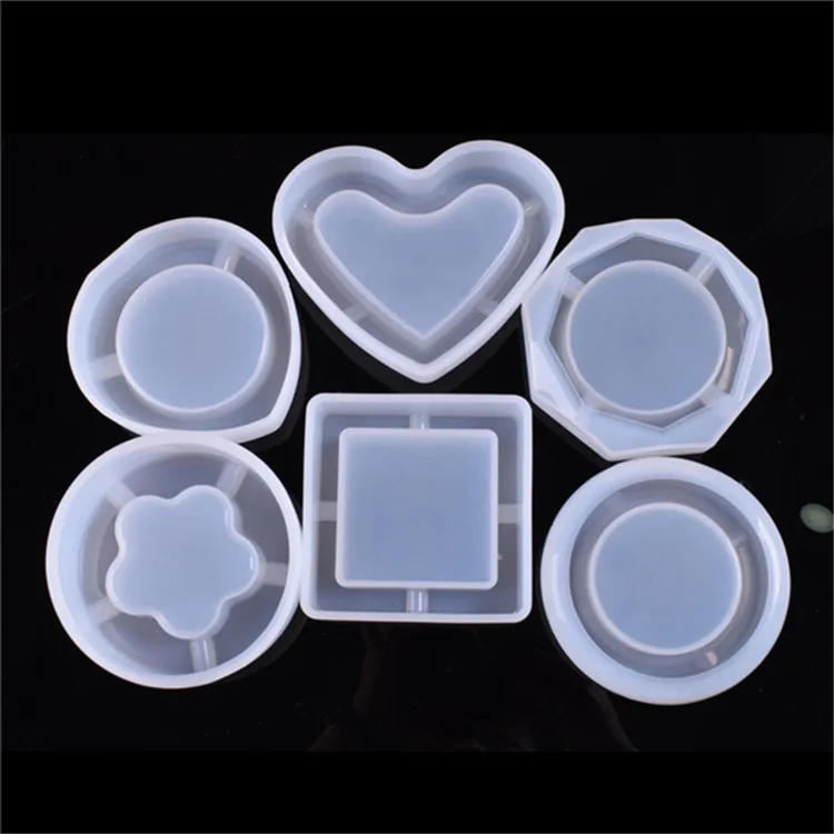 

Y 873 DIY round octagon Square Silicone ashtray resin Mold for resin crafts, White