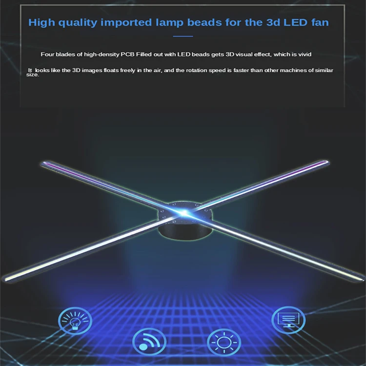 Best selling advertising machine 3d holographic led  display hologram fan