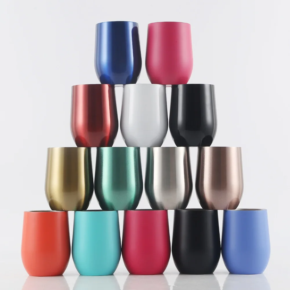 

SKYJOY Bulks Distributors 6Oz Double Walled Shaped Tumblers Egg Thermos Cup Champagne Egg Shape Tumbler, Customized color