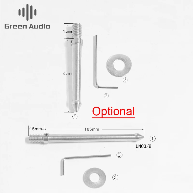 

GAZ-LS10 Metal Spike Mount Adapter for Tripod Monopod with 3/8 Inch Screw Thread Camera Accessories, Silver