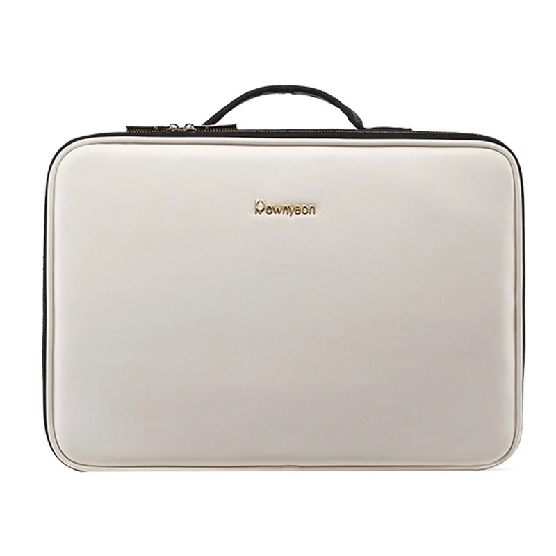 

Rownyeon Elegant White And Black Large Waterproof Travel Professional Beauty XL Makeup Organizer Case