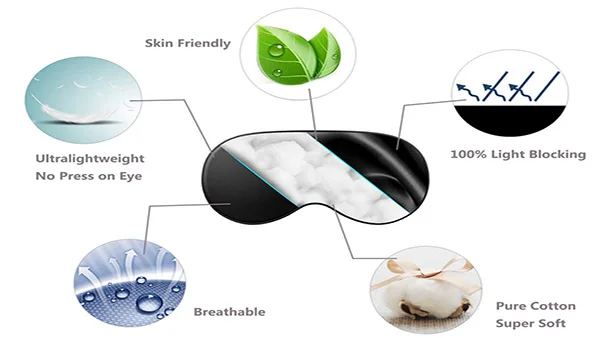 
luxury woman custom silk Travel Sleep Eye Mask with Embroidery 