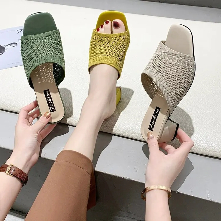 

Fashionable summer high heel shoes sandals for women ladies New Arrival Summer Good Quality High-End High Heel women sandals, 4 colors