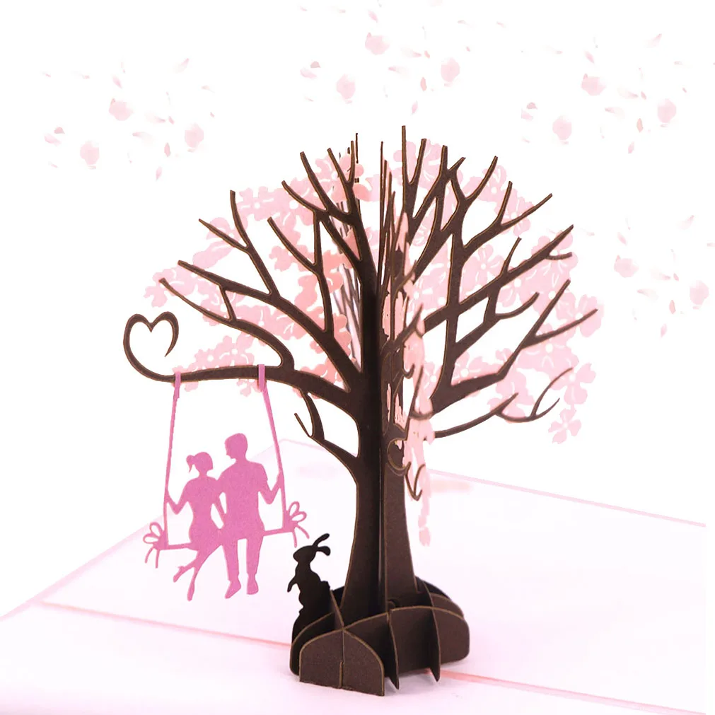3D Pop up Valentine's Day Card - Cherry Tree Love Gift