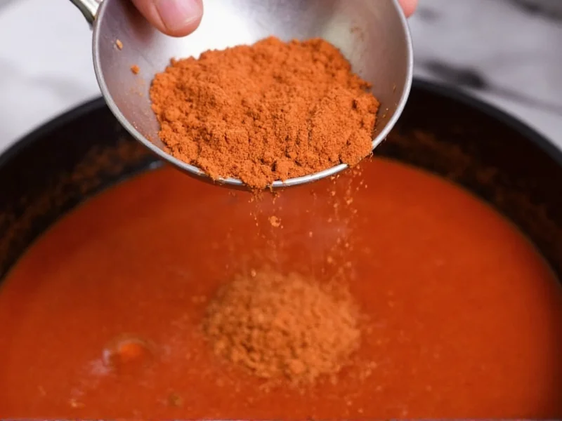 Toasting chili powder for homemade enchilada sauce
