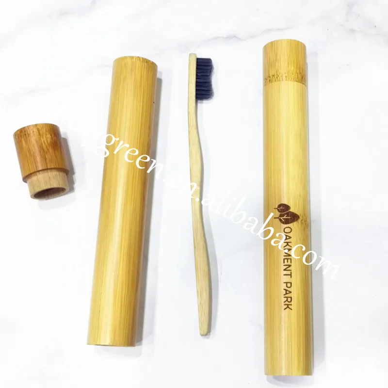 

Zero Waste Bamboo Toothbrush With Engraved Logo Bamboo Case Bamboo Factory