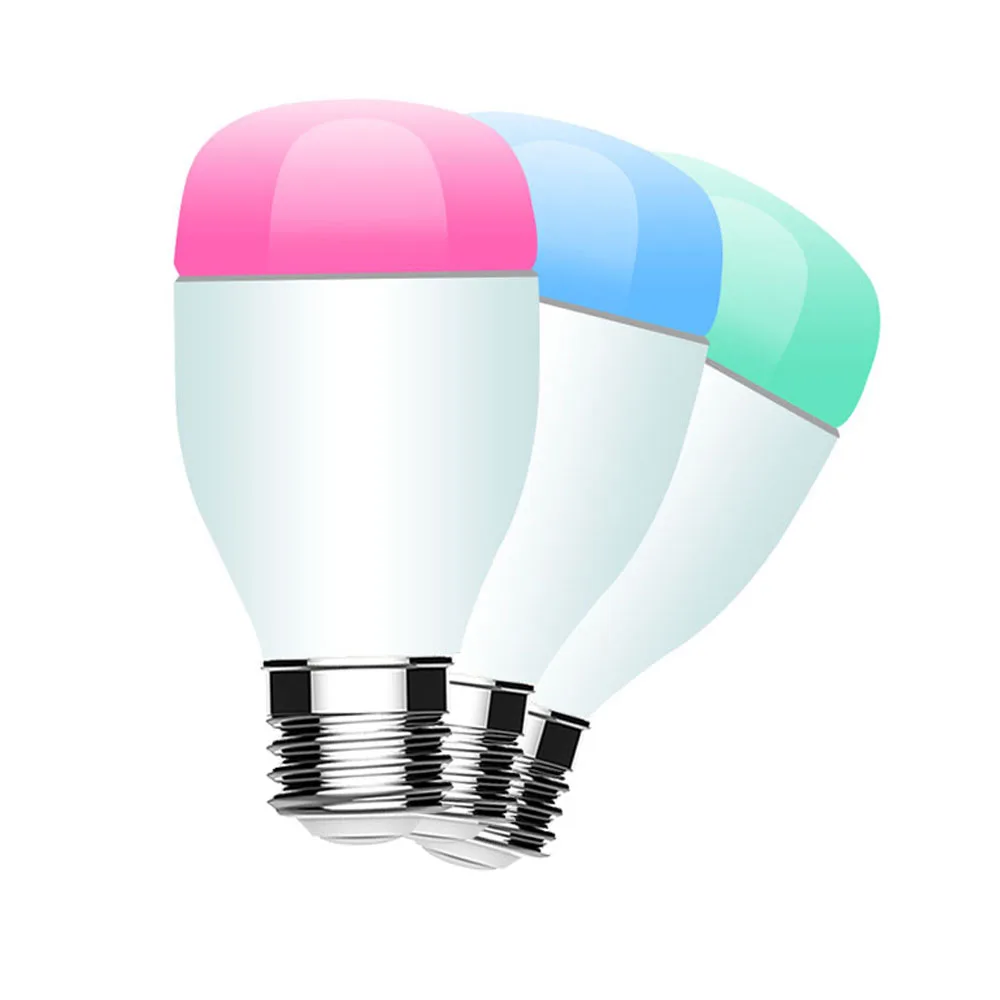 RGB Smart Wifi LED Bulb LED Light Lamp E27 B22 Dimmable Color Changing Light Remote Control Light Bulb Work With Alexa