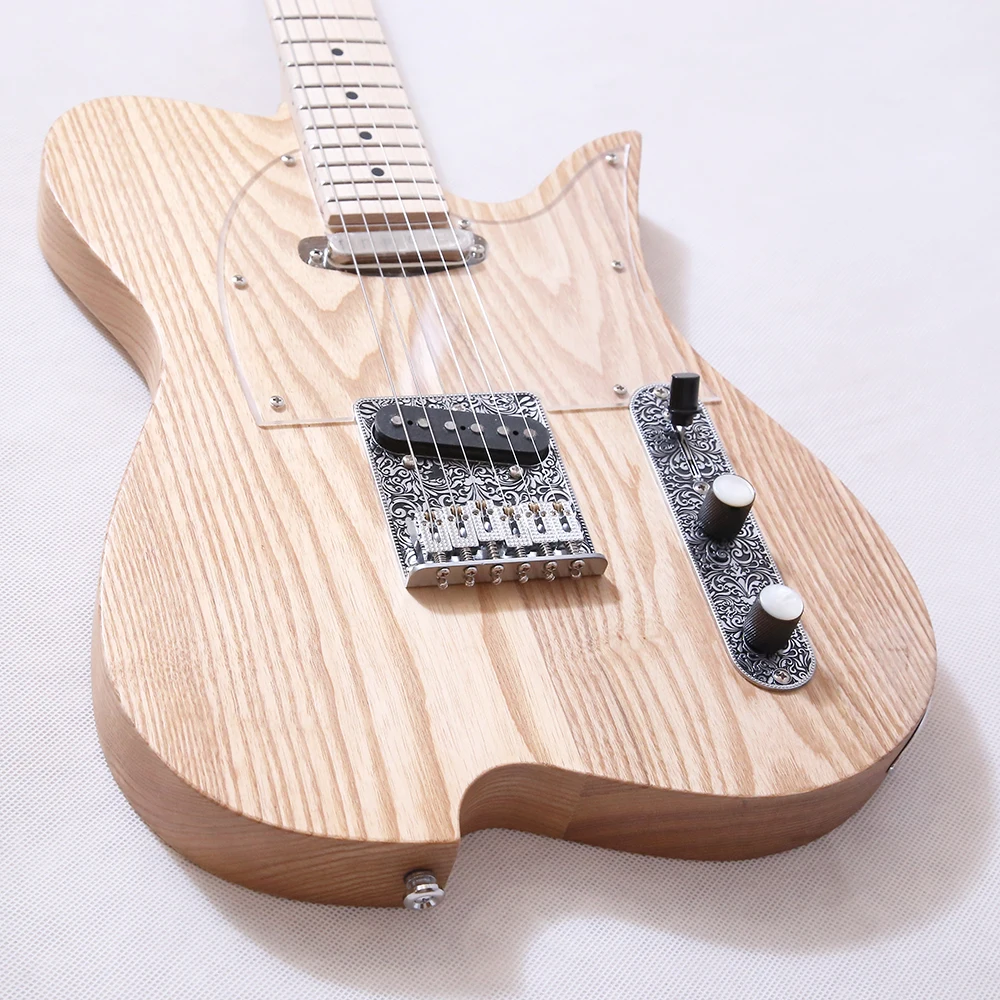 定制形状手工限量版自然灰木 tl 电吉他