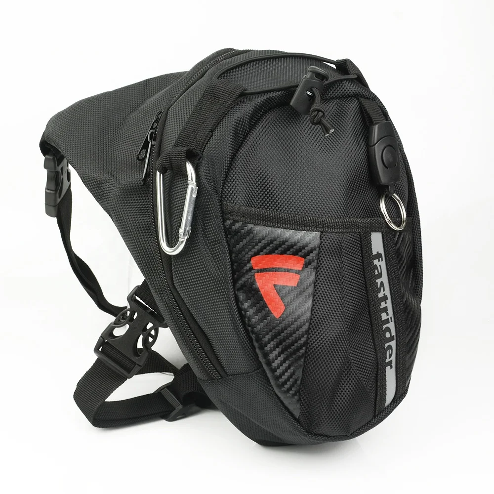 

Custom Branding Black Motorcycle Leg Waist Bag, Drop Waist Leg Bag