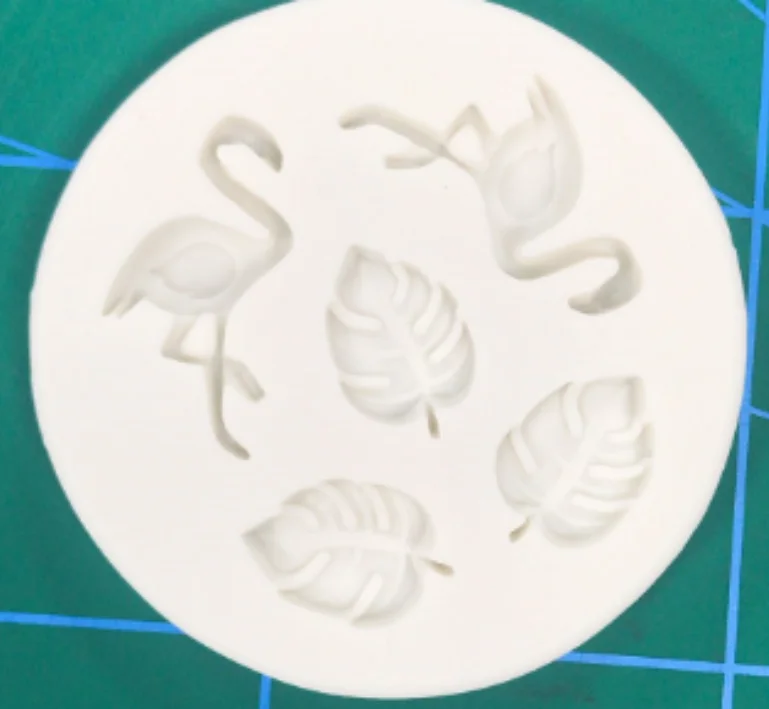 

Cake Tool leaf bird flamingo Silicone Mold Mould Wedding Cake Border Fondant Cake Decorating Clay Molds Sugarcraft mould