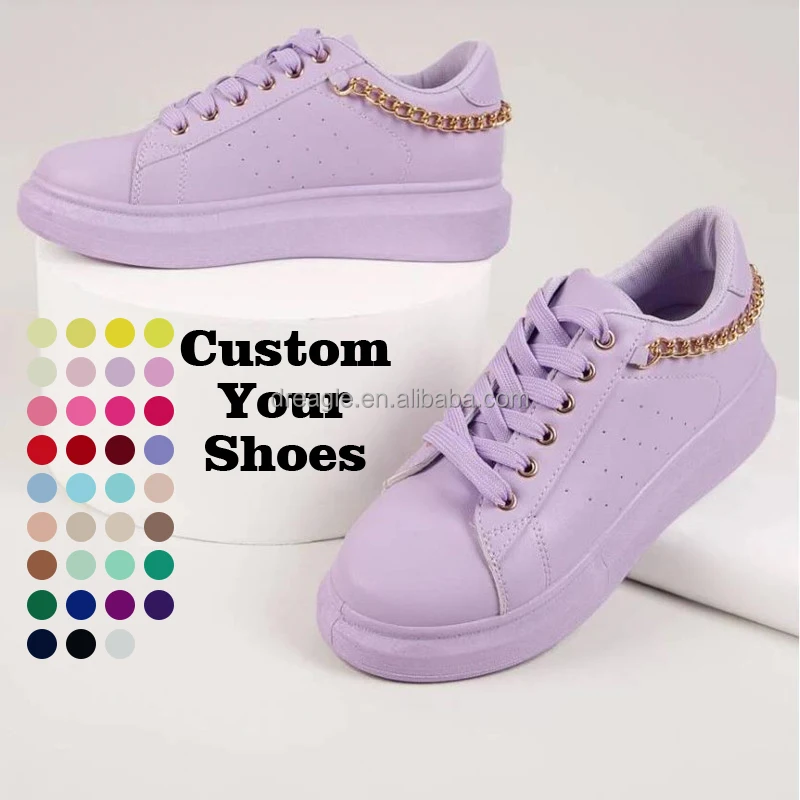 

Autumn Women's Trendy Sneakers 2021 New Light Ladies Metal Chain Lace Up Casual Vulcanized Shoes Outdoor Walking Sport Flats