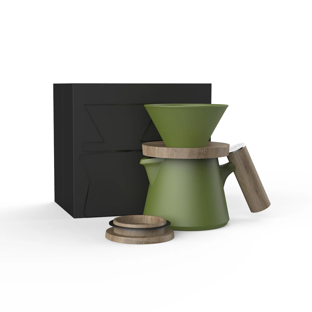 

Wholesale V60 Ceramic Green Coffee Dripper Stand Gift Set Pour Over Coffee Maker, Black, white, gray, red, blue, green, yellow