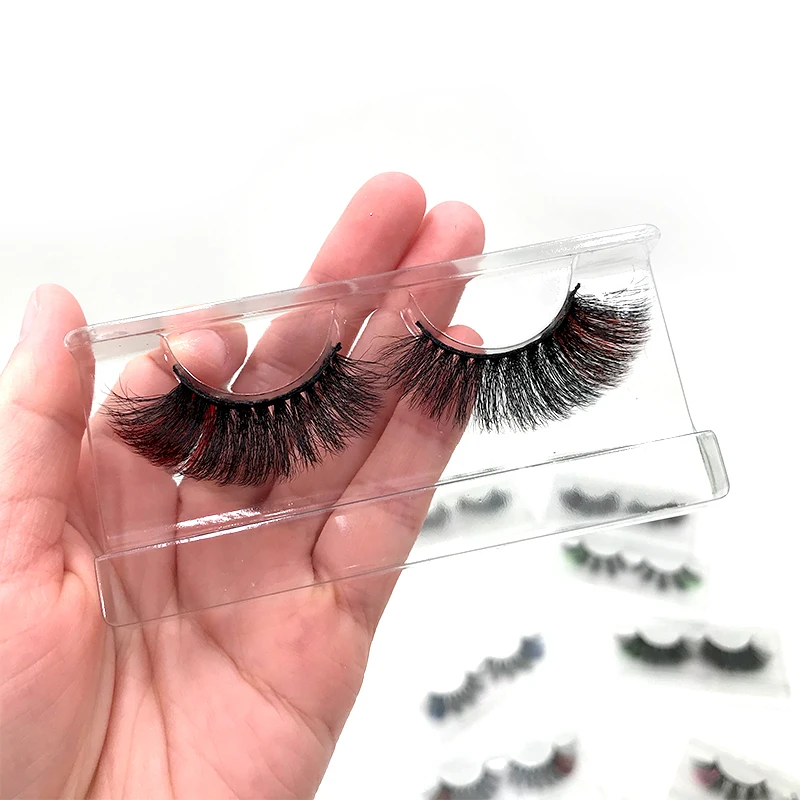 

3D/5D 25mm Color Eyelash Strips Extension Mink Eyelashes Bulk Eyelashes Packaging Box Wholesale Supplier