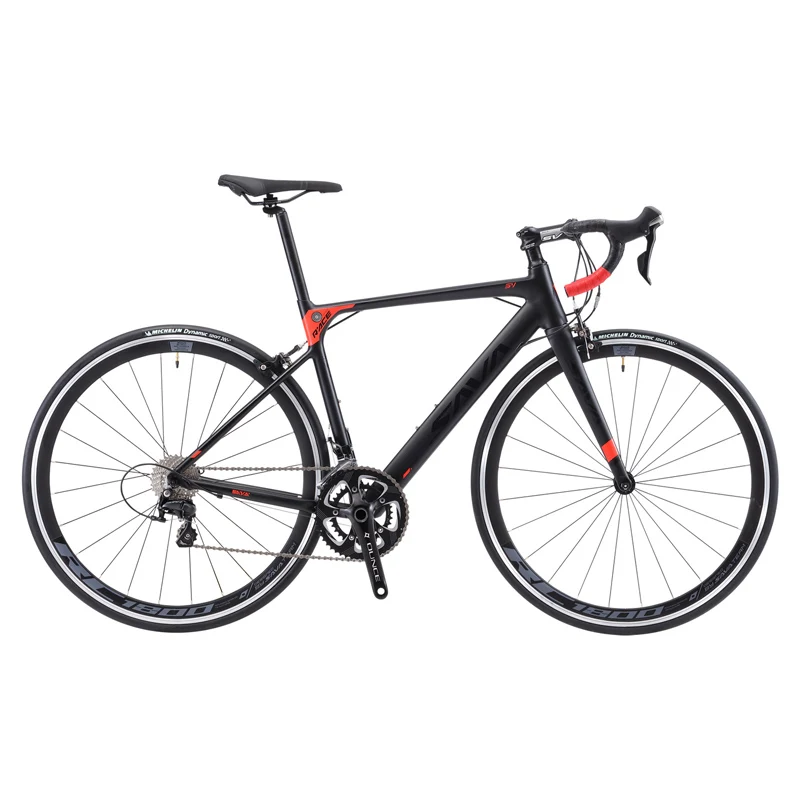 

Lowest Price SAVA R8 R3000 Lightweight 700C Carbon Fibre Fork Road Bike Aluminium Alloy Bike 18 Speed Bicycle for Adult