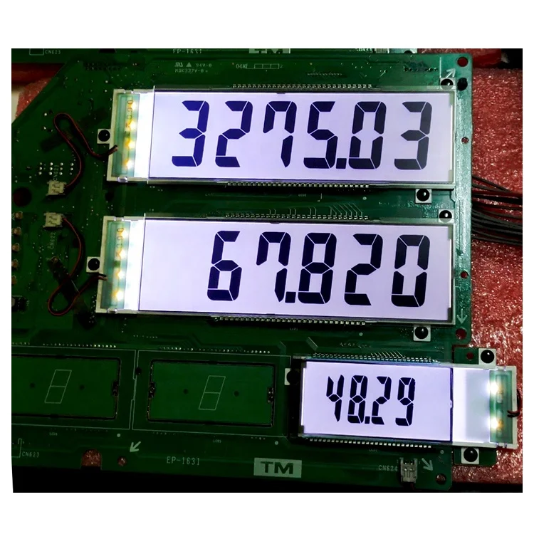 

Custom 7 4 6 Digit Fuel Dispenser LCD Screen 56 66 70 pin Seven Segment LCD Gas Station Pump Display For Gilbarco Fuel Dispenser