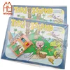 Cartoon Color Filling Book with Wooden Pencils for Kids Age 3-10:Animals, Beach,ad more