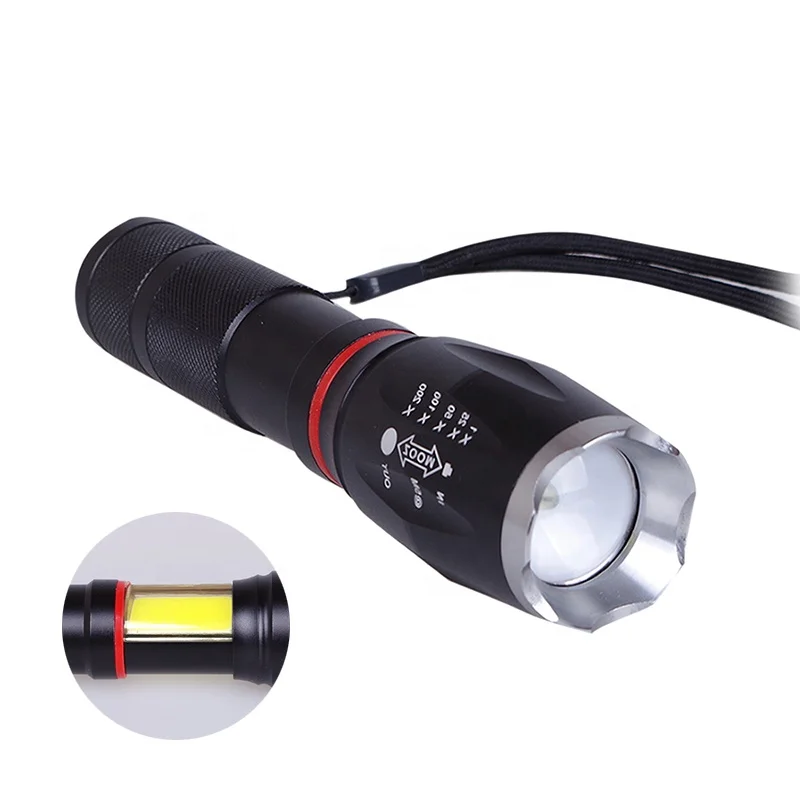 1000lm Zoomable COB 3AAA Battery Flashlight Magnetic Auto Work Light Torch LED Hand Torch