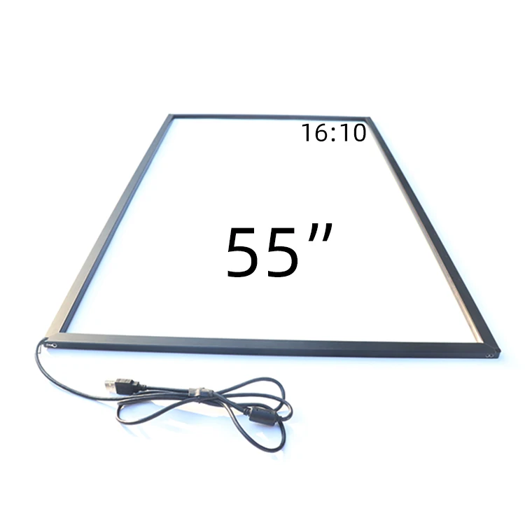 

Factory direct sales 55 inch customized smart multi touch screen frame, Black