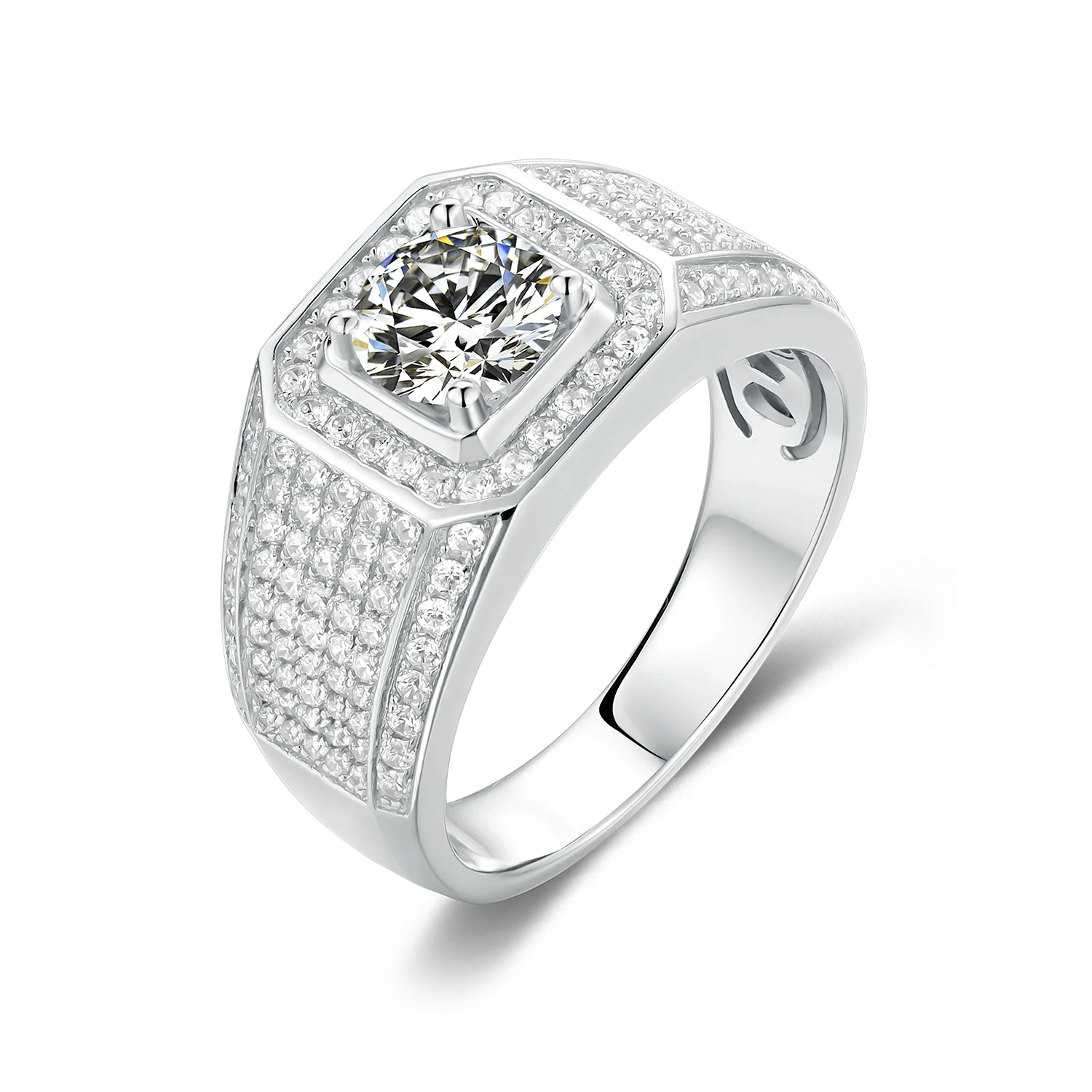 

2022 D VVS moissanite diamond ring engagement silver 925 rings men rings, De