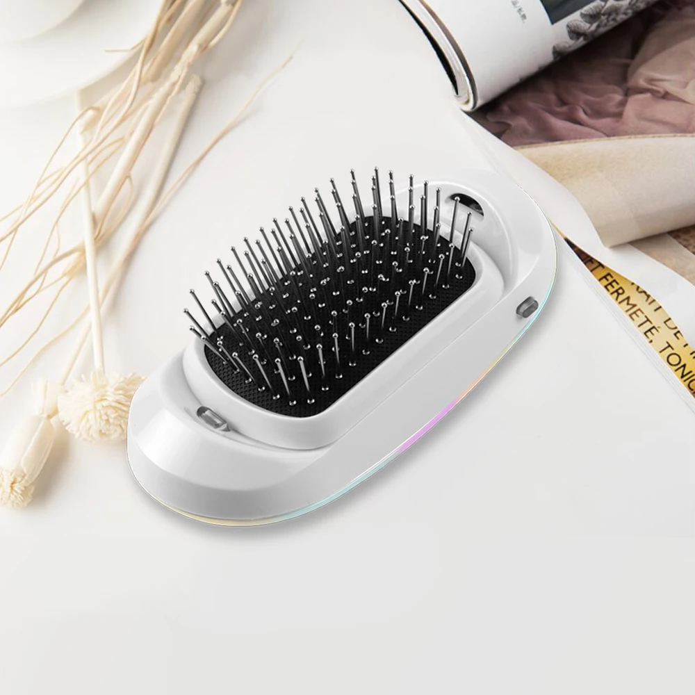 

Dropshippinp Ionic Double Negative Ions Brush,Antic-Static Hair Comb Electric Ionic Hairbrush Vibrating Scalp Massage Comb, Silver,pink,purple,black,colorful ,black and colorful ,white