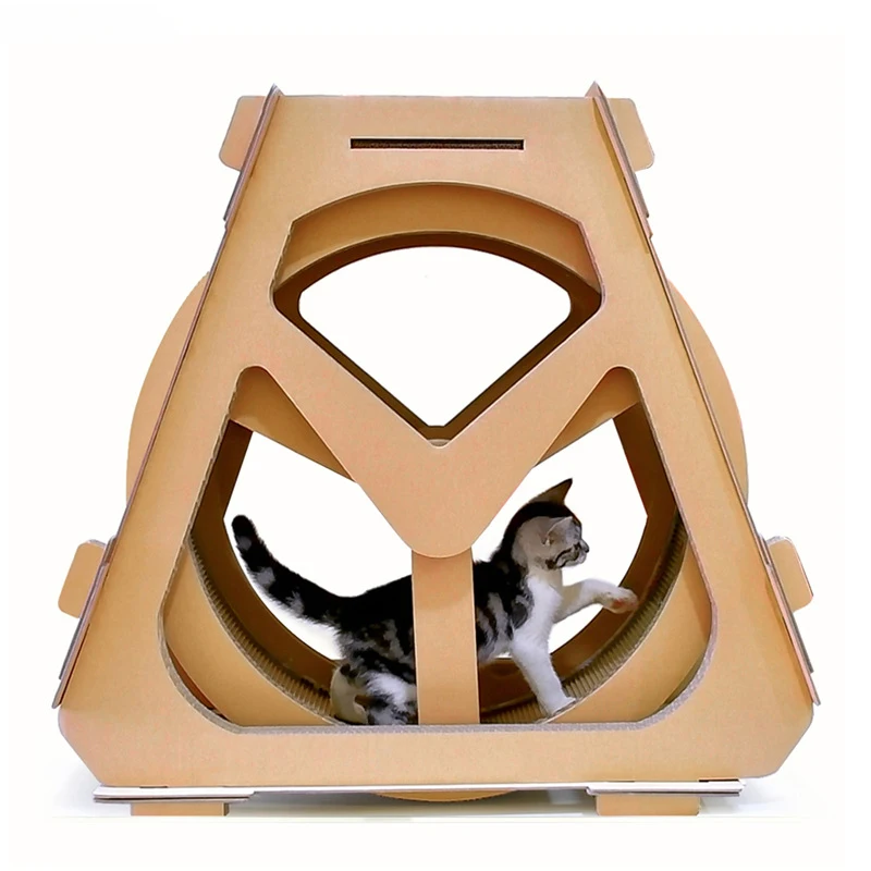 

Manufacture Cat Furniture Durable Cardboard Toy Roller Cat Ferris Wheel Cat Treadmill